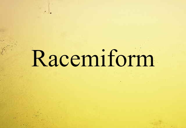 Racemiform (noun) Definition, Meaning & Examples