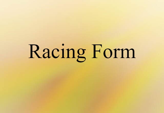 racing form