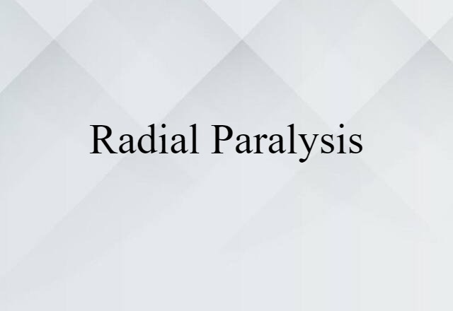 radial paralysis