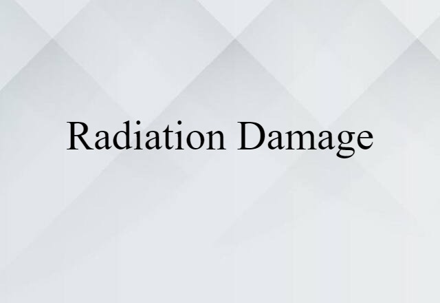 radiation damage