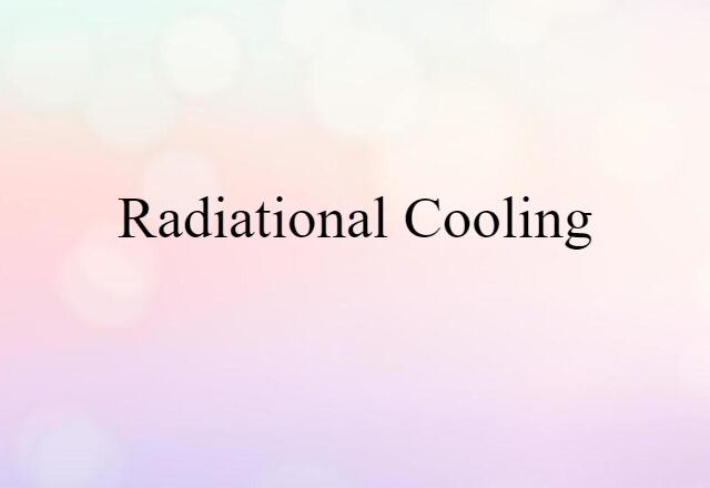 radiational cooling