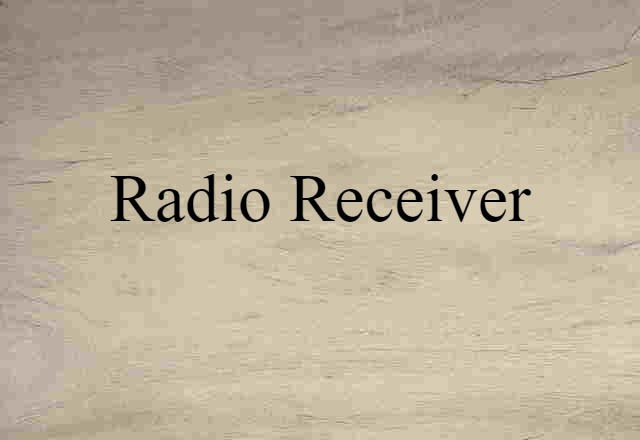 radio receiver