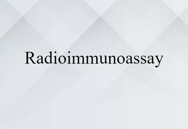 radioimmunoassay