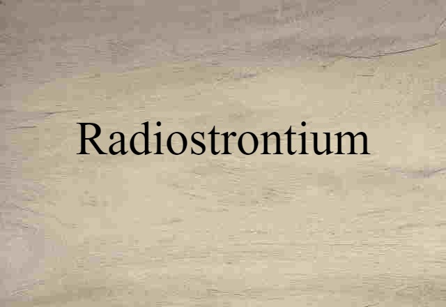 radiostrontium