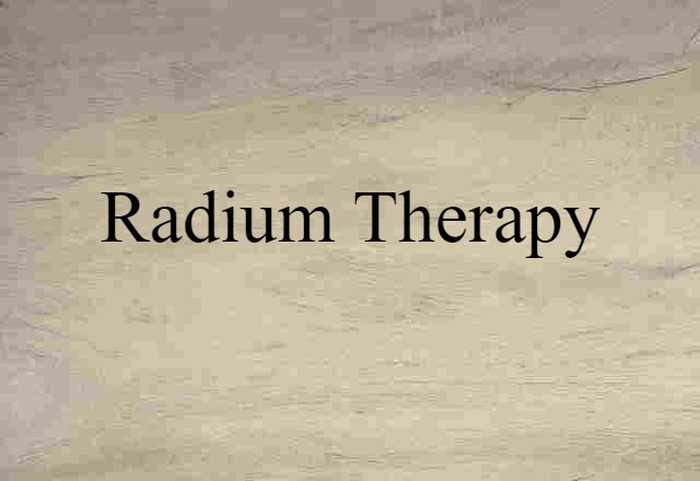 radium therapy