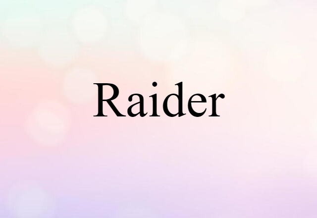 Raider (noun) Definition, Meaning & Examples