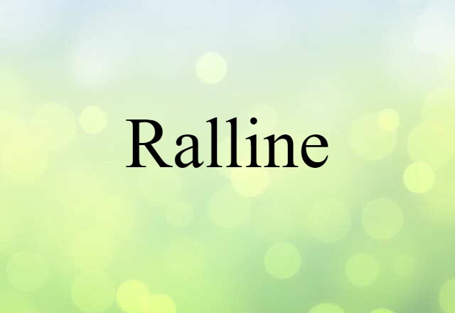 Ralline (noun) Definition, Meaning & Examples