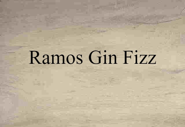 Ramos gin fizz