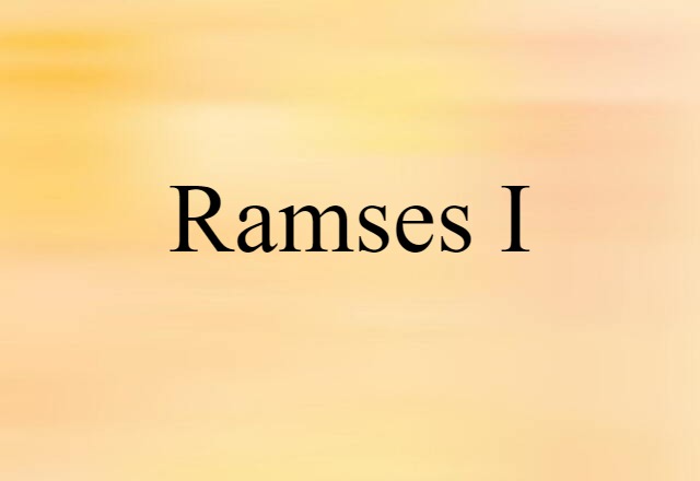 Ramses I