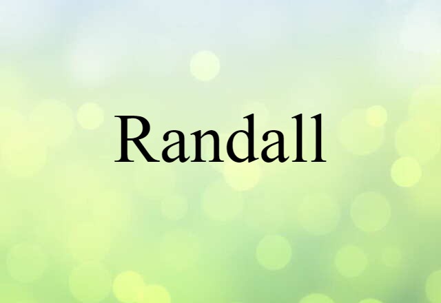 Randall (noun) Definition, Meaning & Examples