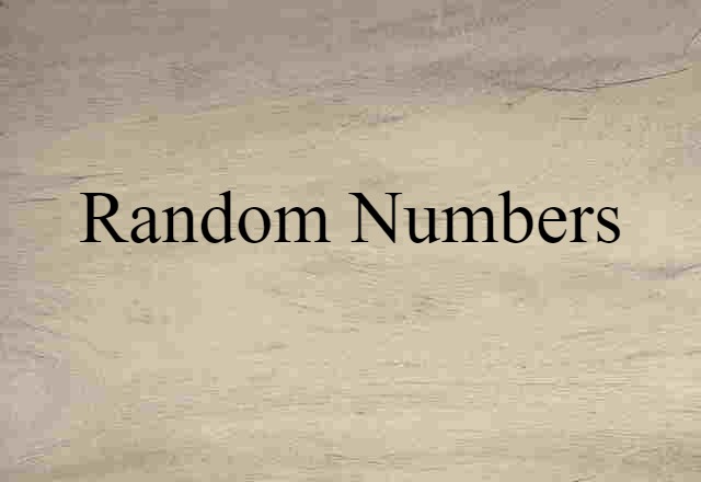 random numbers