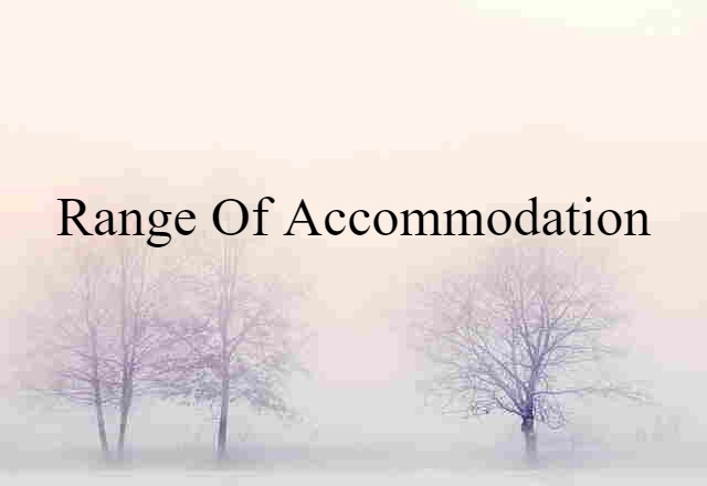 range of accommodation