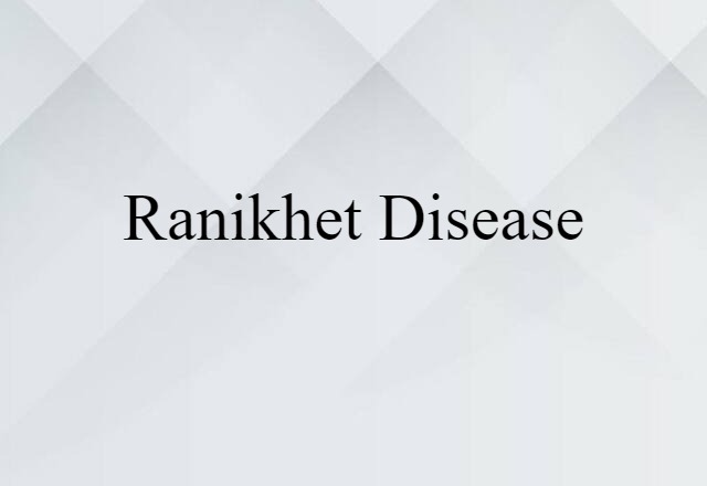 Ranikhet disease