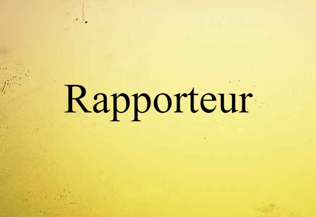 rapporteur