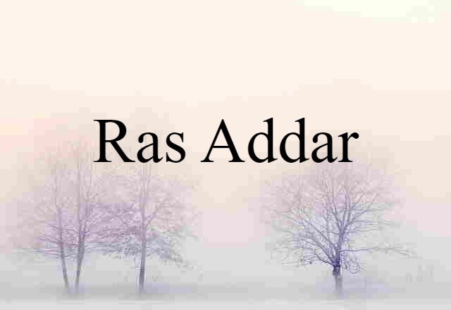 Ras Addar