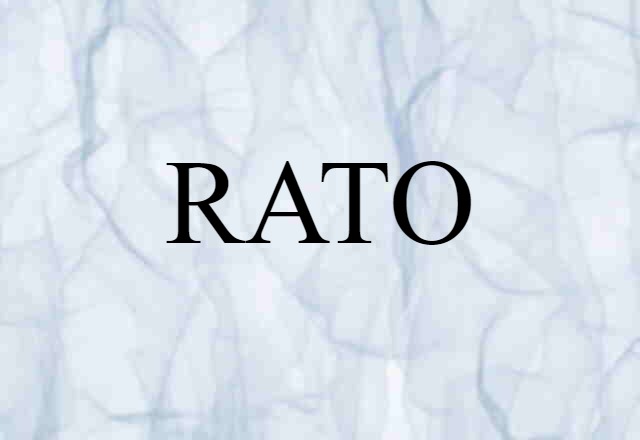 RATO (noun) Definition, Meaning & Examples