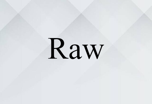 Raw (noun) Definition, Meaning & Examples