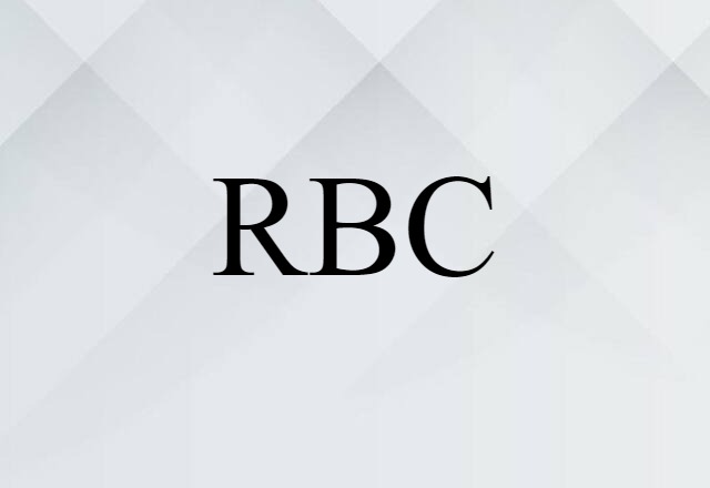 RBC (noun) Definition, Meaning & Examples