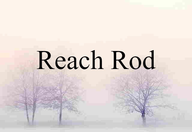 Reach Rod (noun) Definition, Meaning & Examples