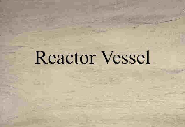 Reactor Vessel (noun) Definition, Meaning & Examples