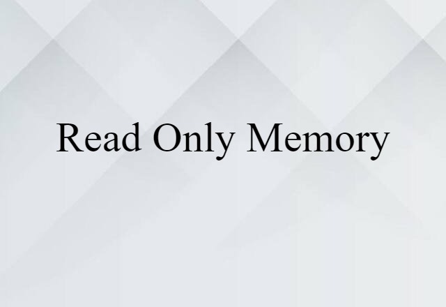 read-only memory