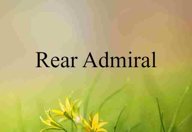 Rear Admiral (noun) Definition, Meaning & Examples