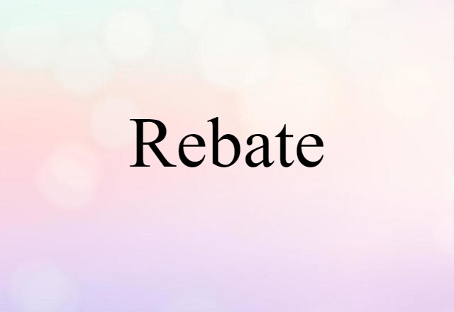 Rebate (noun) Definition, Meaning & Examples