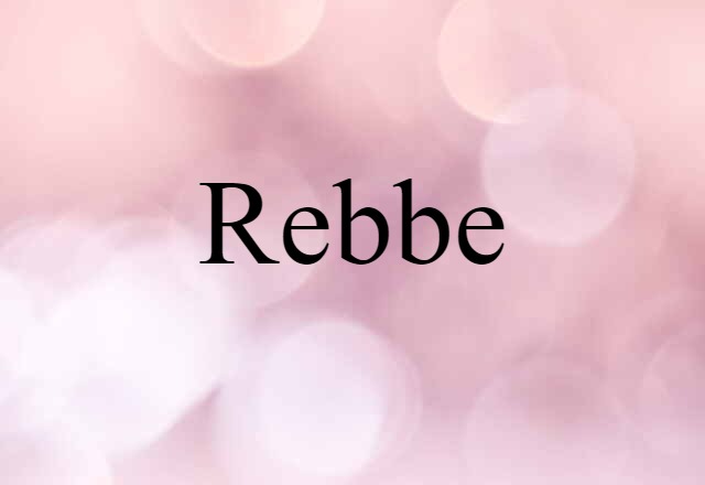 rebbe