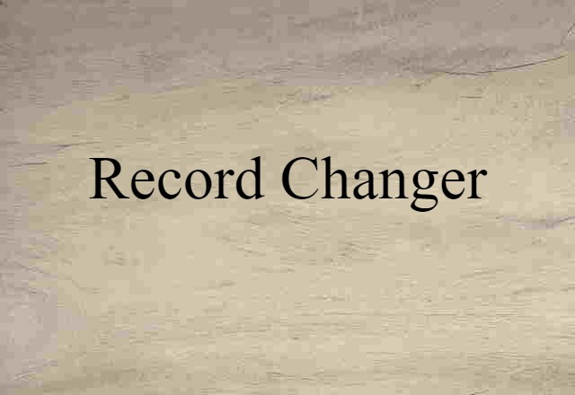 record changer