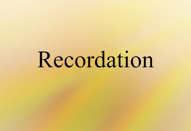 recordation