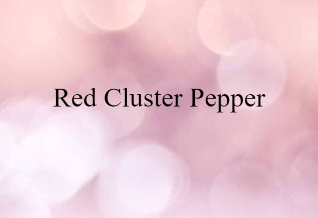 red cluster pepper