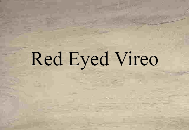 Red Eyed Vireo (noun) Definition, Meaning & Examples