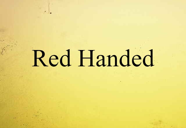 Red-handed (noun) Definition, Meaning & Examples