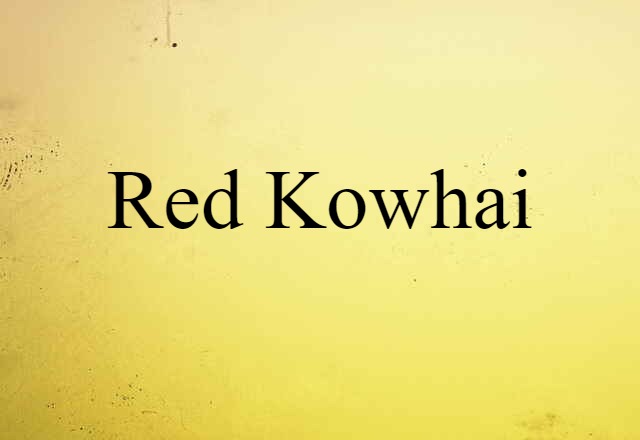 Red Kowhai (noun) Definition, Meaning & Examples