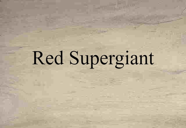 red supergiant