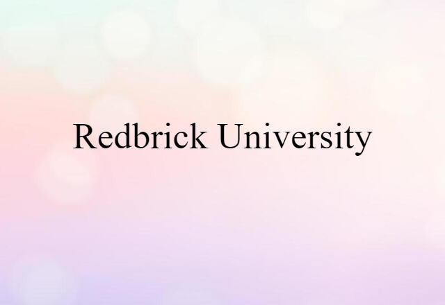 redbrick university