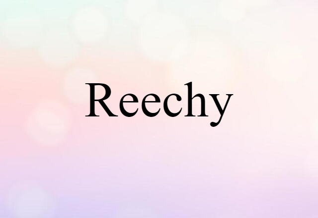 Reechy (noun) Definition, Meaning & Examples