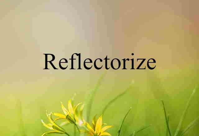 Reflectorize (noun) Definition, Meaning & Examples