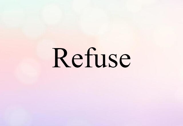 Refuse (noun) Definition, Meaning & Examples