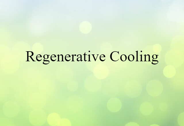 regenerative cooling