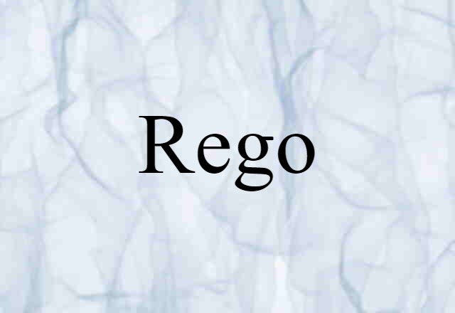 Rego (noun) Definition, Meaning & Examples