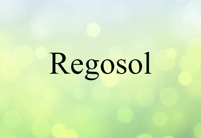 Regosol (noun) Definition, Meaning & Examples