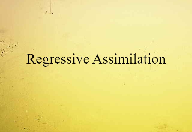 regressive assimilation