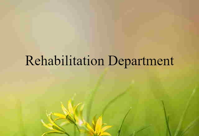 Rehabilitation Department