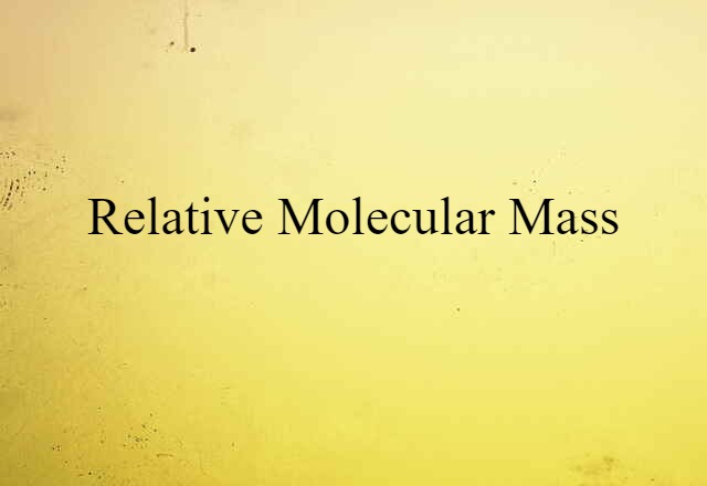 relative molecular mass