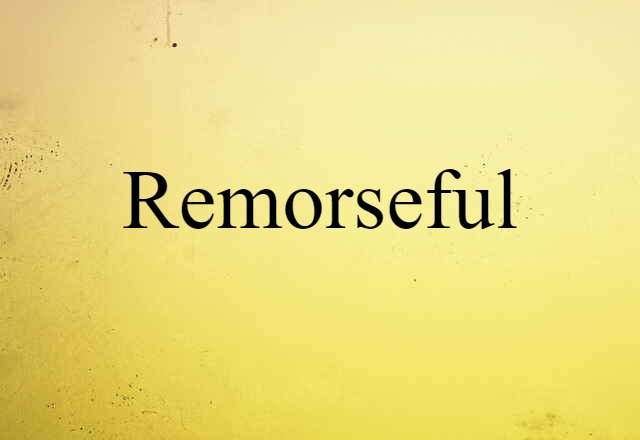 Remorseful (noun) Definition, Meaning & Examples