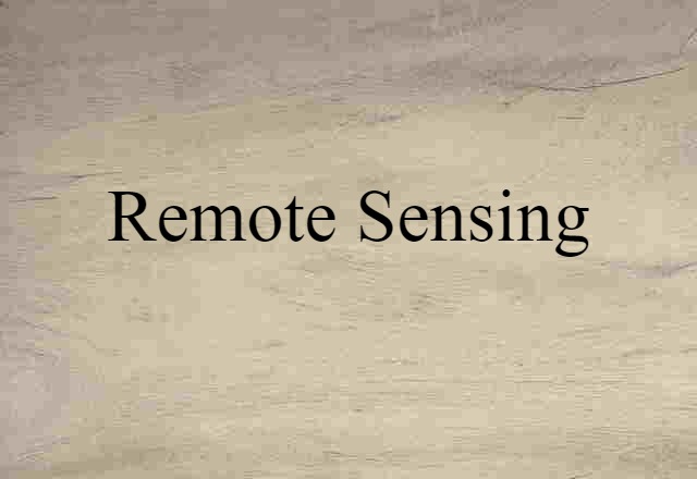 remote sensing