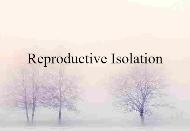 reproductive isolation