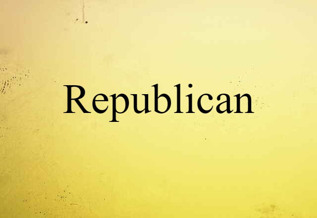 Republican (noun) Definition, Meaning & Examples