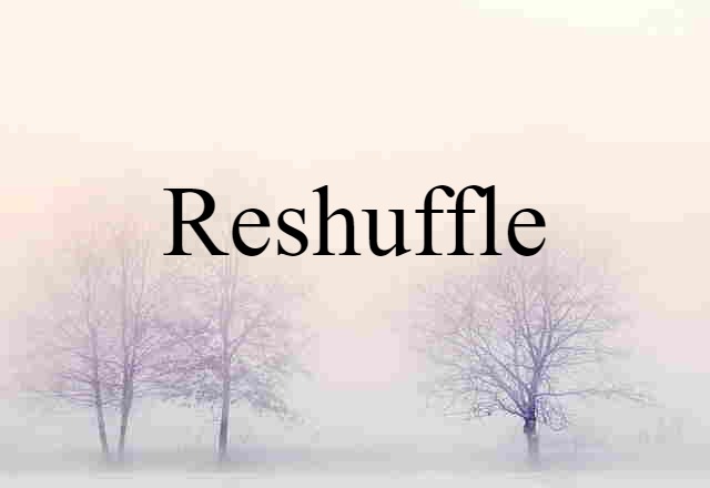 Reshuffle (noun) Definition, Meaning & Examples